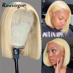 Honey Blonde Short Bob Wig 150 Density Brazilian Virgin Hair