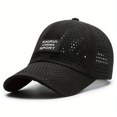 Rhombus Perforated Quick Drying Baseball Cap Outdoor Sports Sun Protection Hat