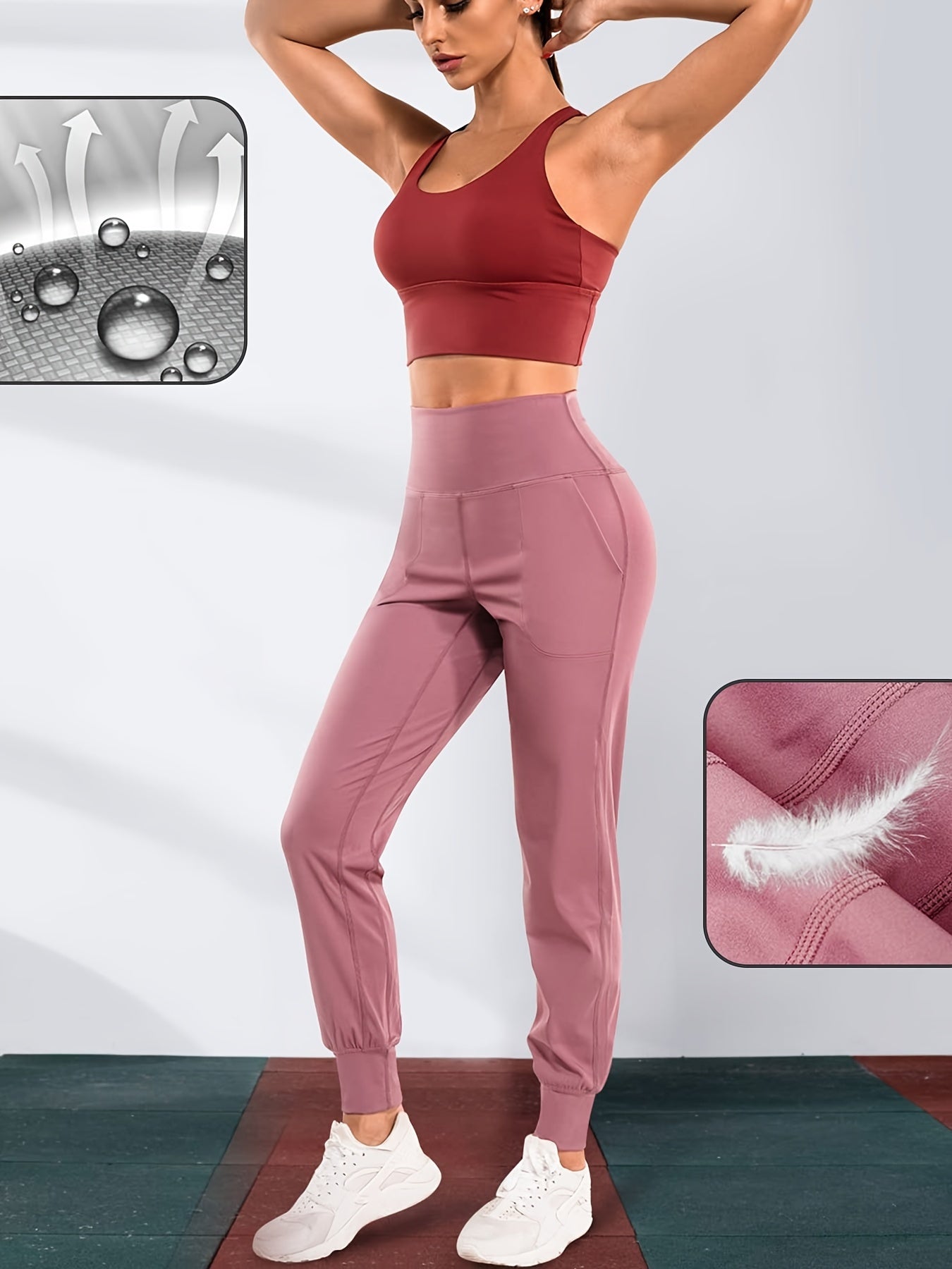 Women's High Waisted Joggers with Pockets Sweatpants