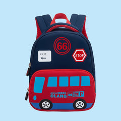 3D Cartoon Car Kids Backpack Anti-lost Schoolbag