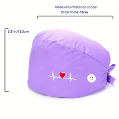 Work Cap Unisex Adjustable Working Hat With Sweatband Solid Surgical Caps