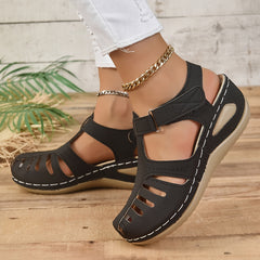 Women's Hollow Out Wedge Sandals Non-Slip Beach Sandals