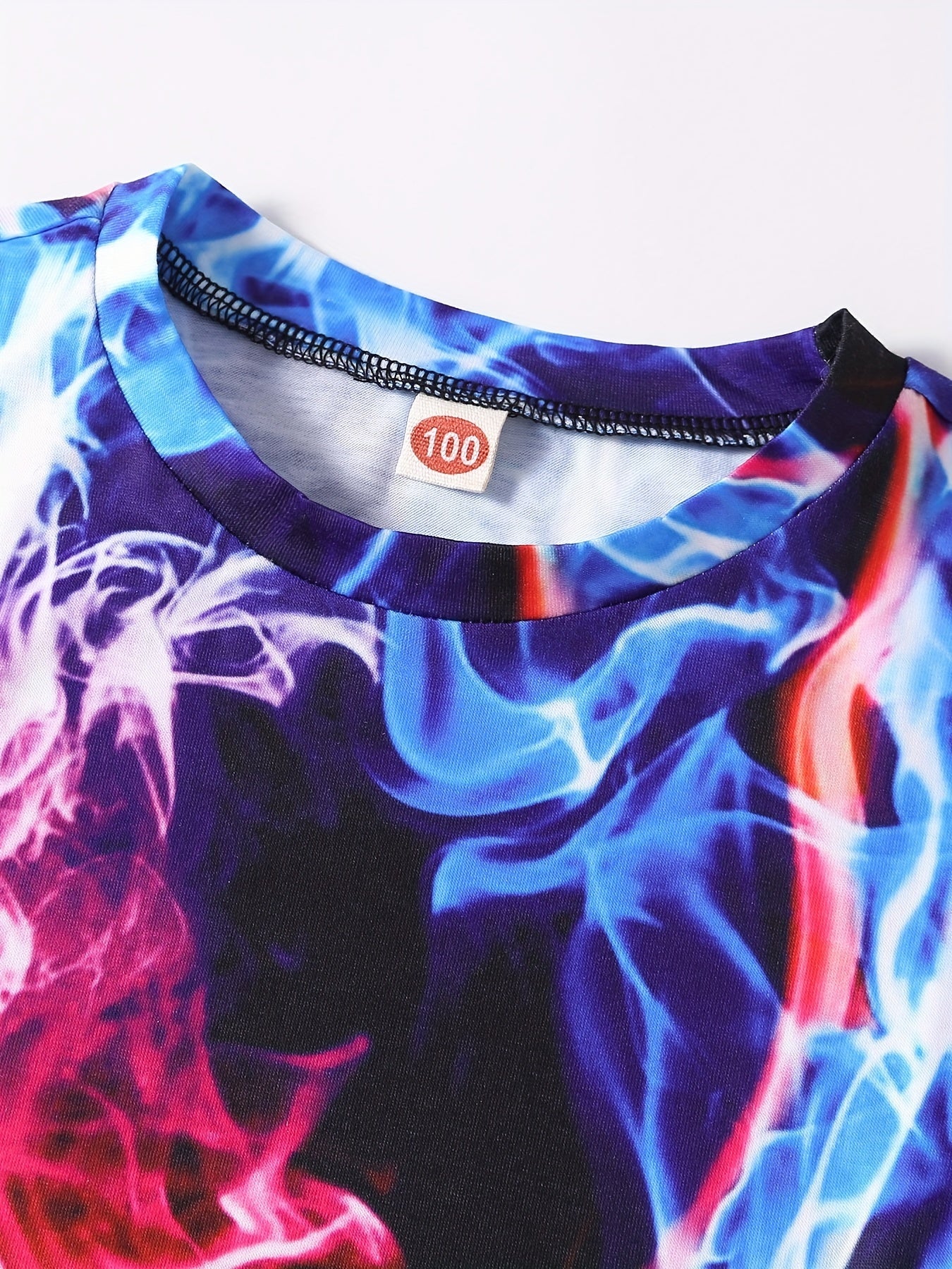 3D Printed Flame T Shirt for Boys - Summer Outfit