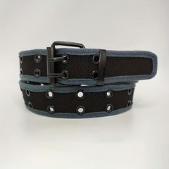 Men's Beige Hemmed Belt Casual Sports Metal Hole