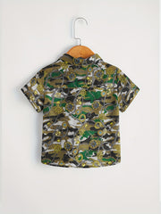 Toddler Boys Camouflage Short Sleeve Shirt