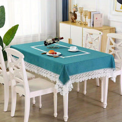 Cotton Linen Tablecloth Wrinkle Proof for Kitchen Dining Party Coffee Table Mat