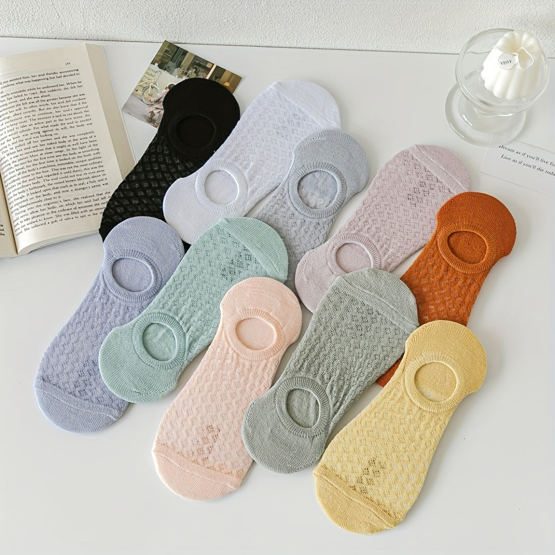 10 Pairs Women's No Show Socks Soft & Lightweight Low Cut Ankle Stockings