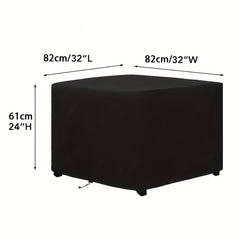 Durable 420D Oxford Fabric Square Fire Pit Cover for 71-81 Gas Fire Table