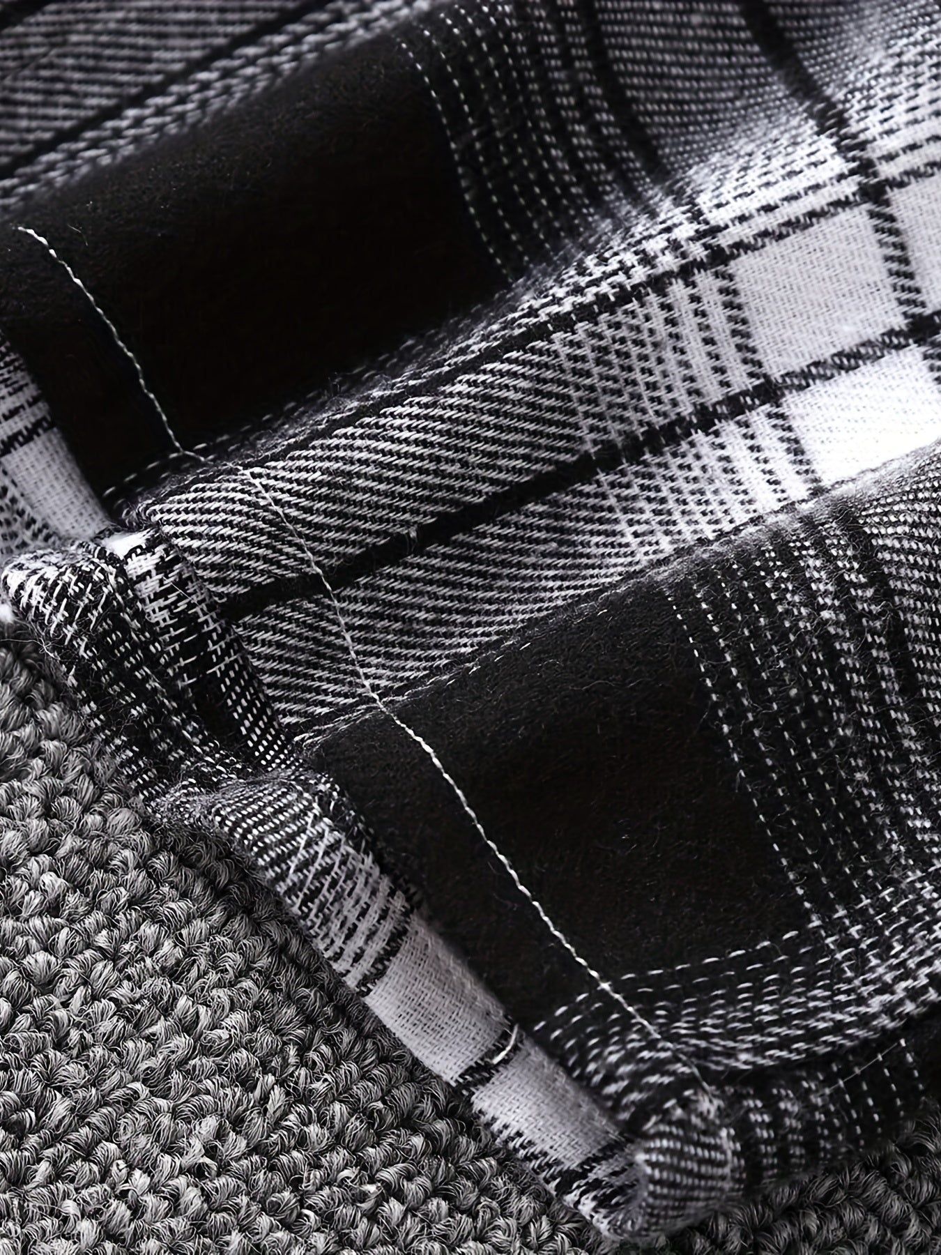 Boys Plaid Hooded Jacket Long Sleeve Button Down Outwear