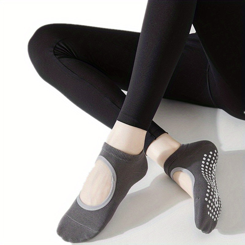 Women's Backless Yoga Socks Non slip Sports Socks With Extra Grips