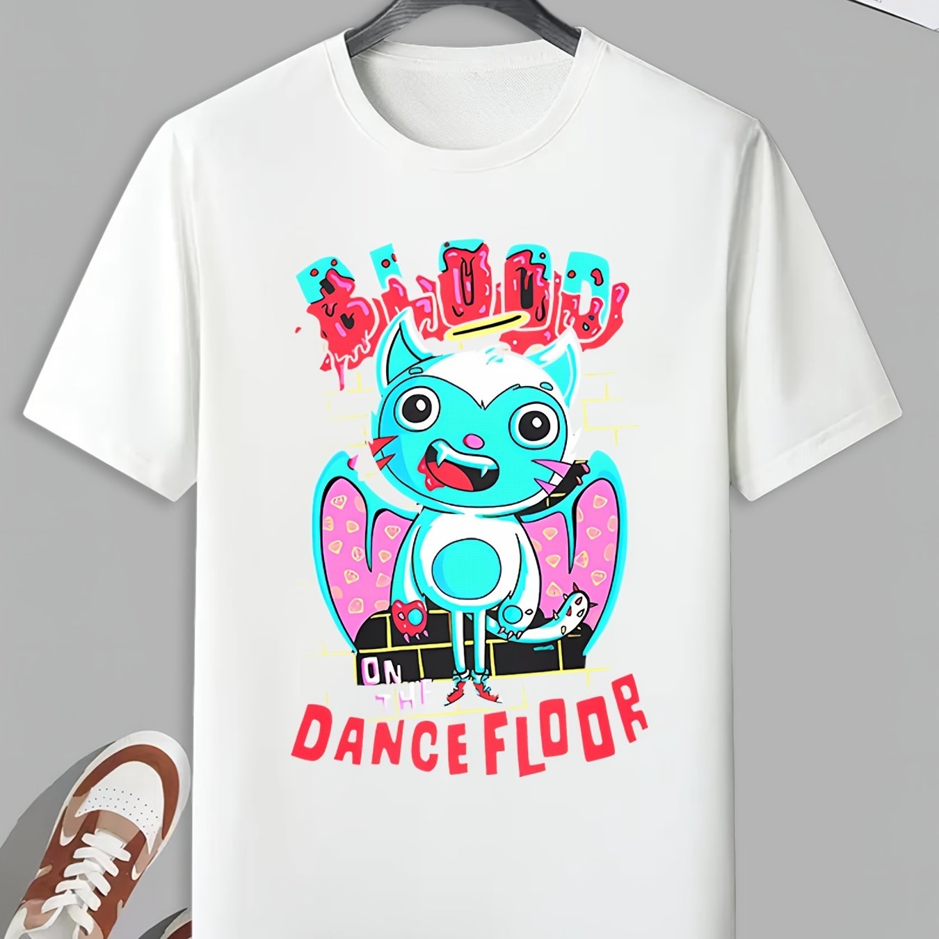 Men's Dance Floor Print T shirt Active Slightly Stretch Breathable Tee