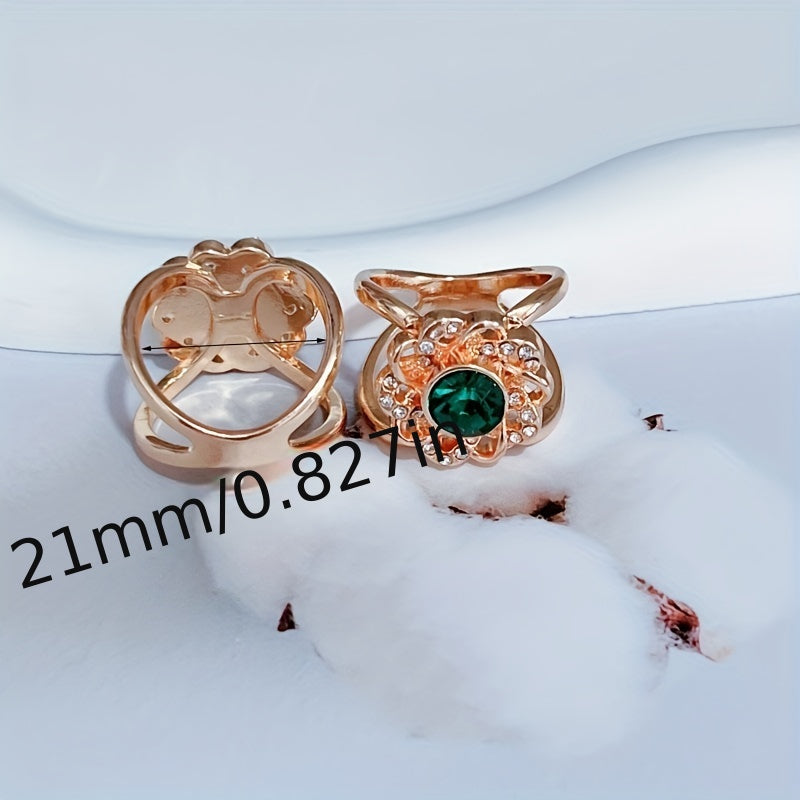 Sun Flower Silk Scarf Buckle with Artificial Diamond