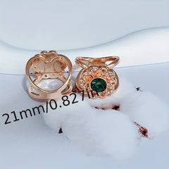 Sun Flower Silk Scarf Buckle with Artificial Diamond