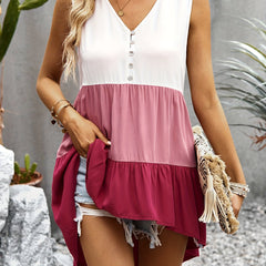 Casual Sleeveless Tank Top for Summer Women's Clothing