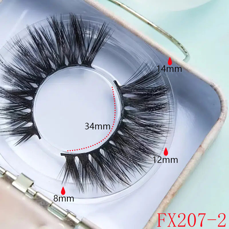 2 Pairs Fluffy Long False Eyelashes with Packaging