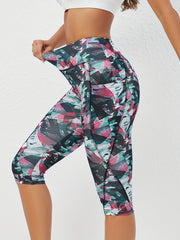 Geometric Pattern Butt Lifting Yoga Shorts High Waist Activewear