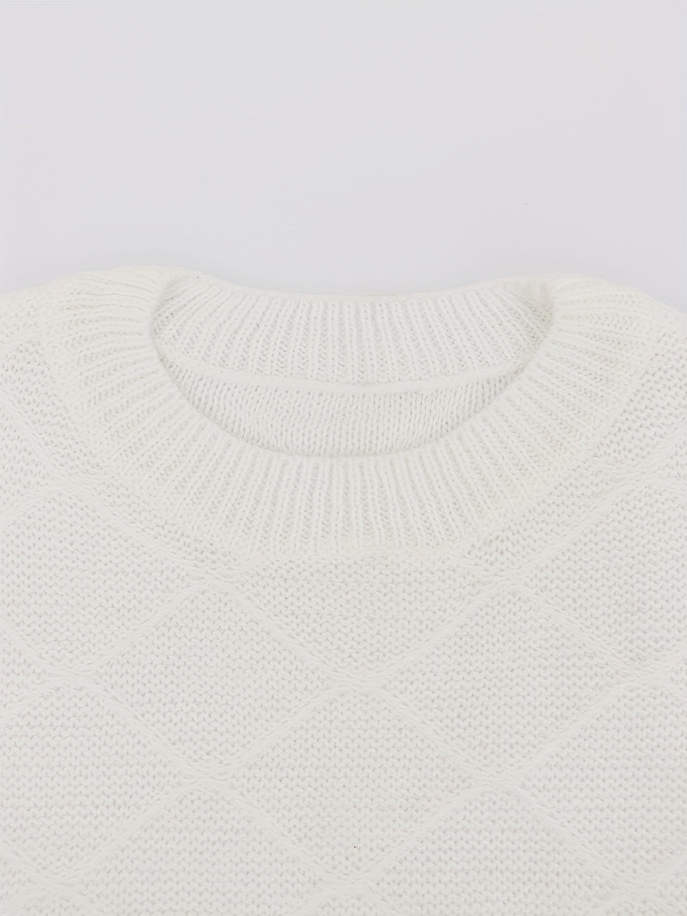 Solid Loose Casual Long Sleeve Sweater for Women