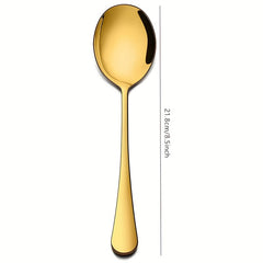 6 Piece Service Spoon Set Small Public Spoons Stainless Steel Modern Tableware