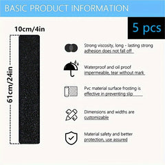 5pcs Anti Slip Safety Grip Tape Stickers Waterproof Wear resistant Non slip Tape