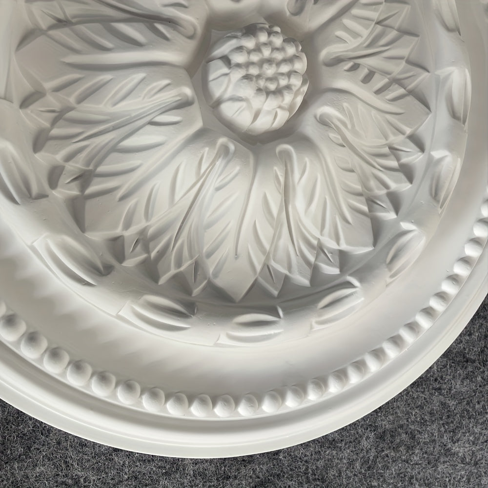 French PU Lamp Panel Round Ceiling Decoration European Gypsum Chandelier Base