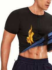 Men's Sauna Sweat Tights Short Sleeve T shirt