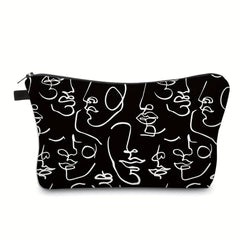 Abstract Figure Makeup Bag Water Resistant Travel Toiletry Bag