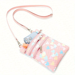 Girls Mini Quilted Crossbody Bag Waterproof Shoulder Bag Coin Purse Wallet