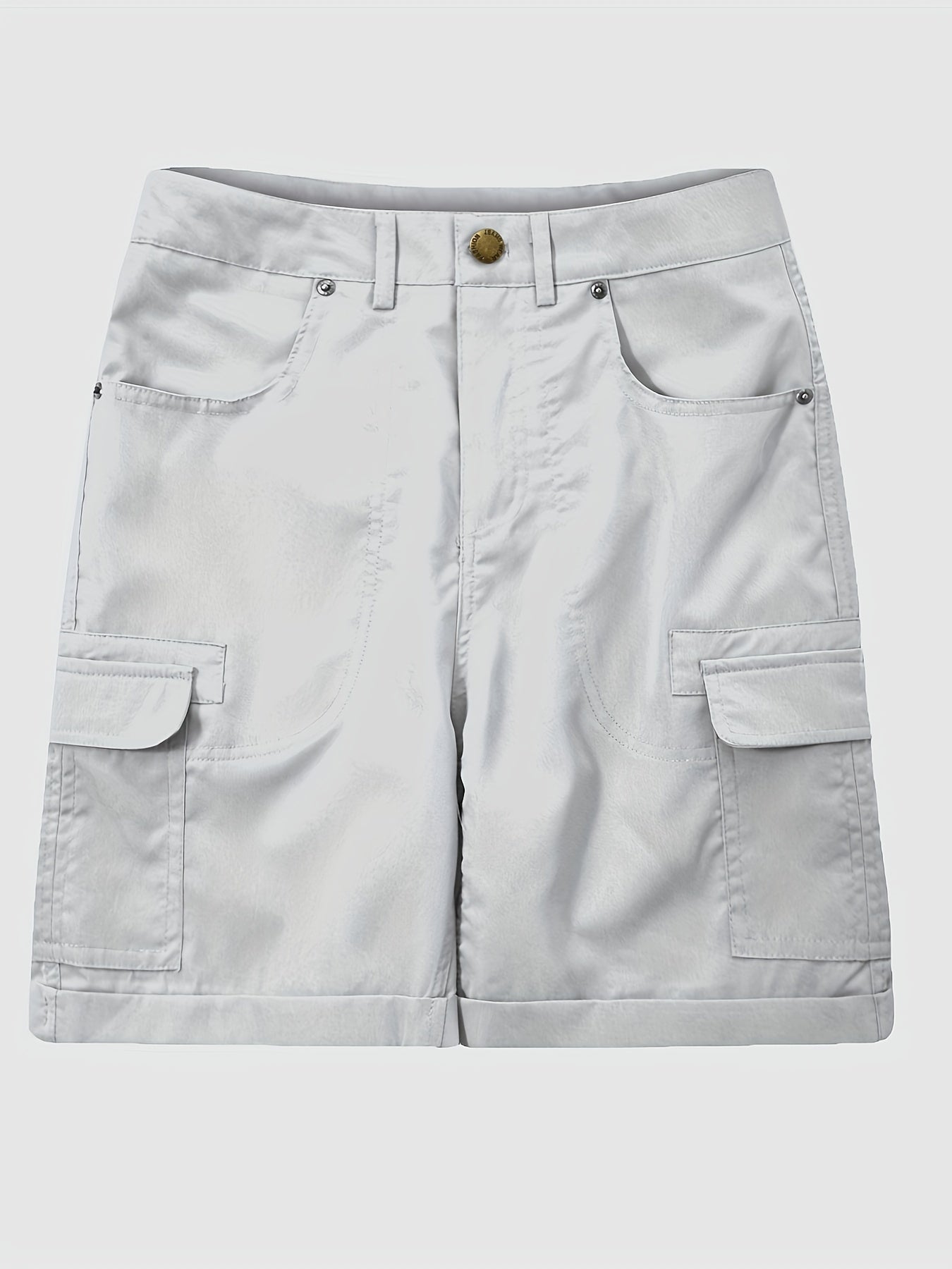 Versatile Solid Cargo Shorts for Women with Pockets