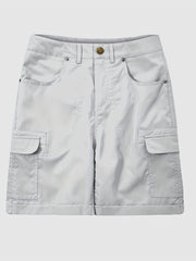 Versatile Solid Cargo Shorts for Women with Pockets