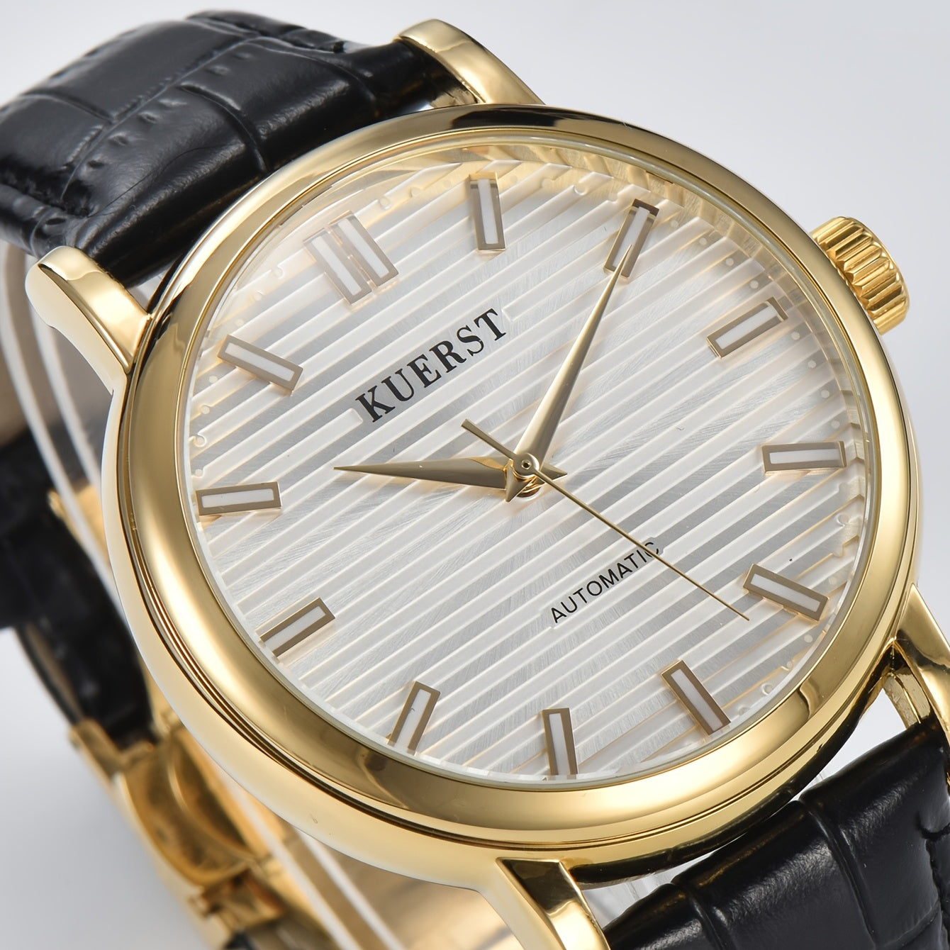 KUERST Teenager Watch Double Press Butterfly Buckle Automatic Mechanical Watch