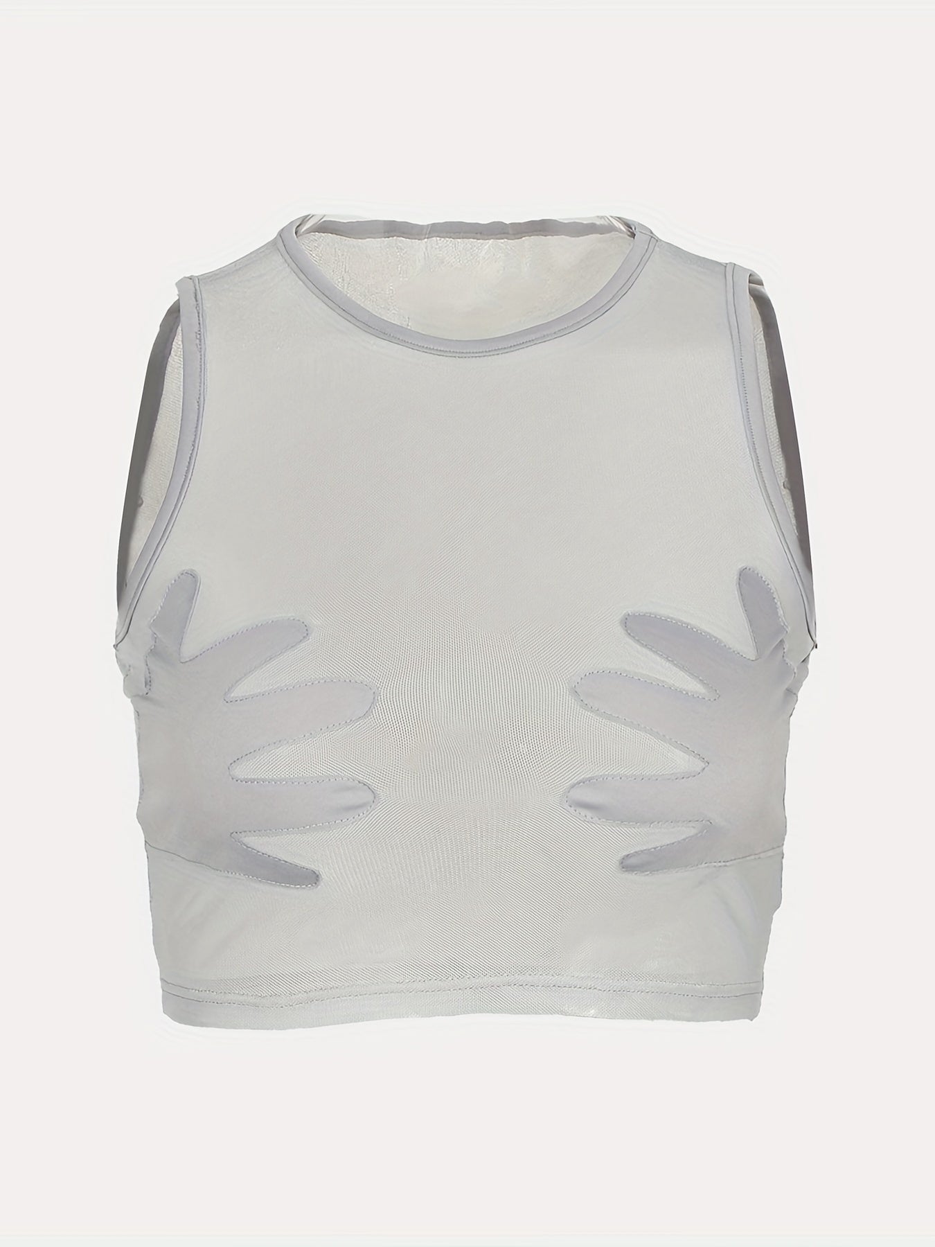 Y2K Sheer Tank Top Sexy Crew Neck Sleeveless Summer Tank Top Women's Clothing