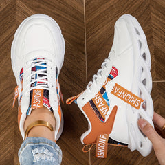 Women's Letter Graphic Athletic Sneakers Running Shoes Non slip Outdoor Sneakers