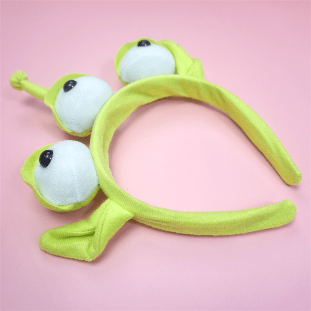 Three Eyed Alien Monster Headband Plush Headwear
