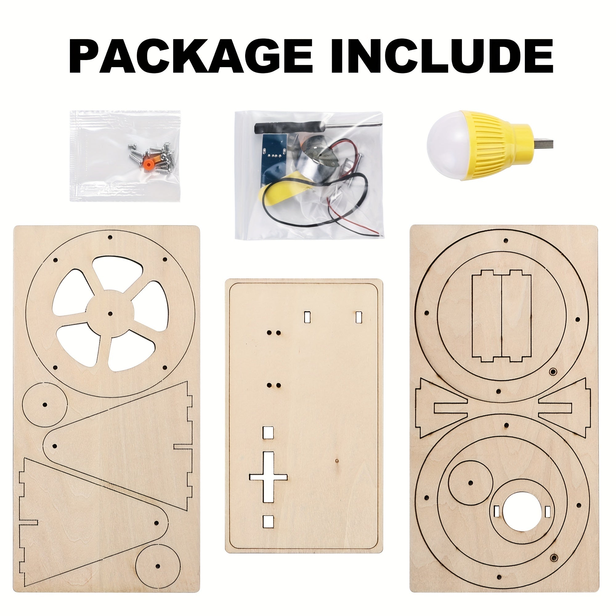 Wooden Handle Cranked Generator Science Kit for Children