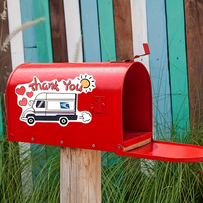 Thank You USPS Sticker For Mailbox Vinyl Expressing Love & Support, Mail Carrier