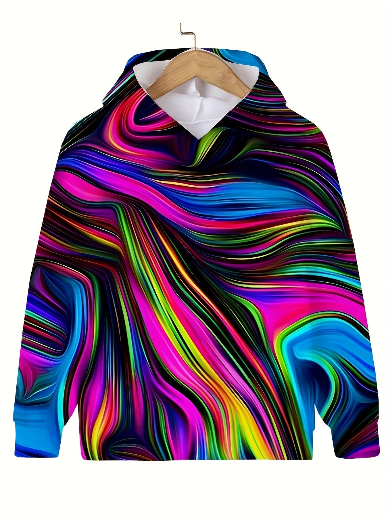 Rainbow Graphic Hooded Sweatshirt for Boys Girls