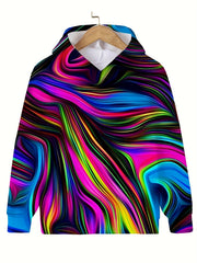 Rainbow Graphic Hooded Sweatshirt for Boys Girls