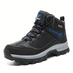Men's Warm Plush Lining Hiking Boots Durable Non Slip Snow Boots