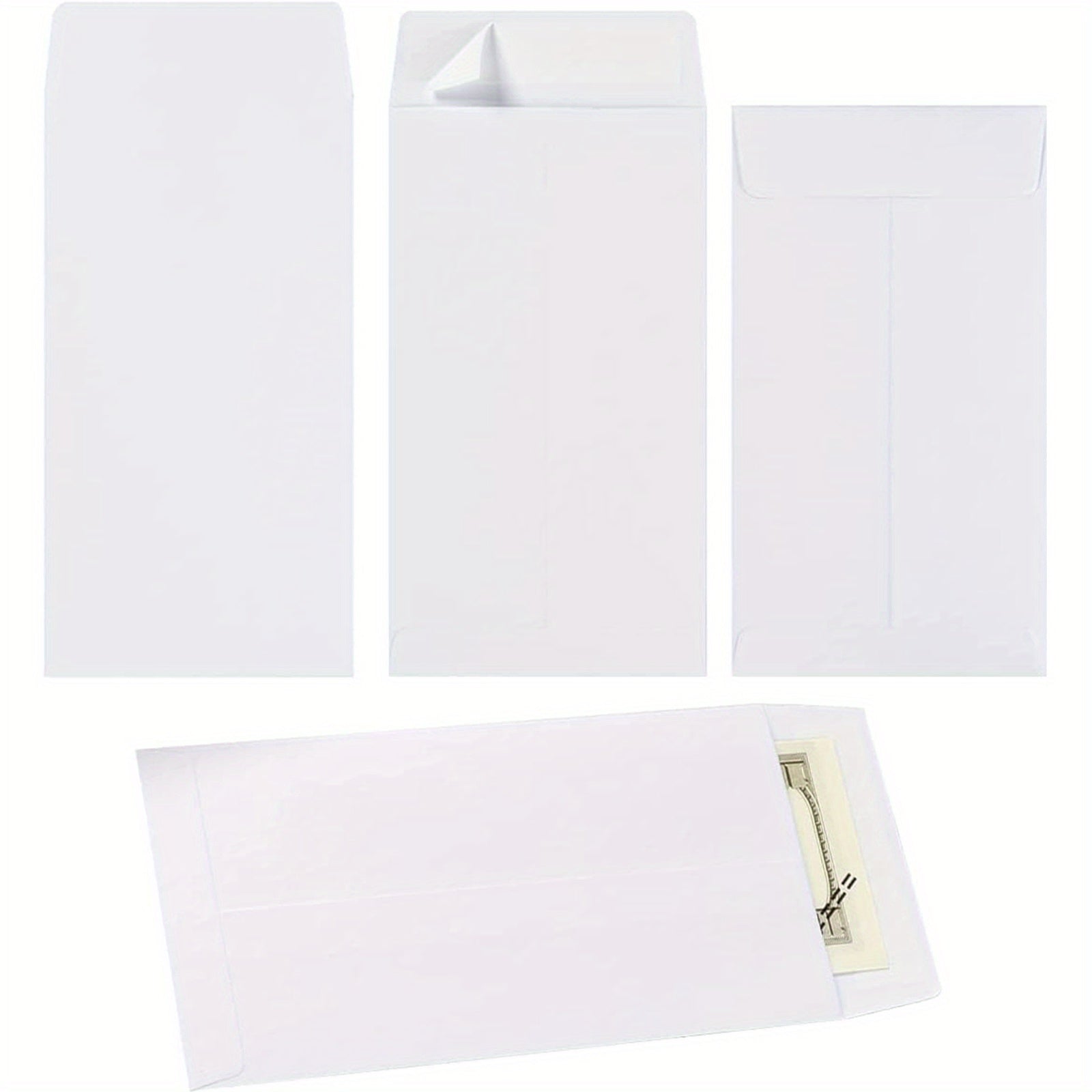 100 Packs Cash Envelopes 7 Coin Envelopes Self Seal For Money Saving