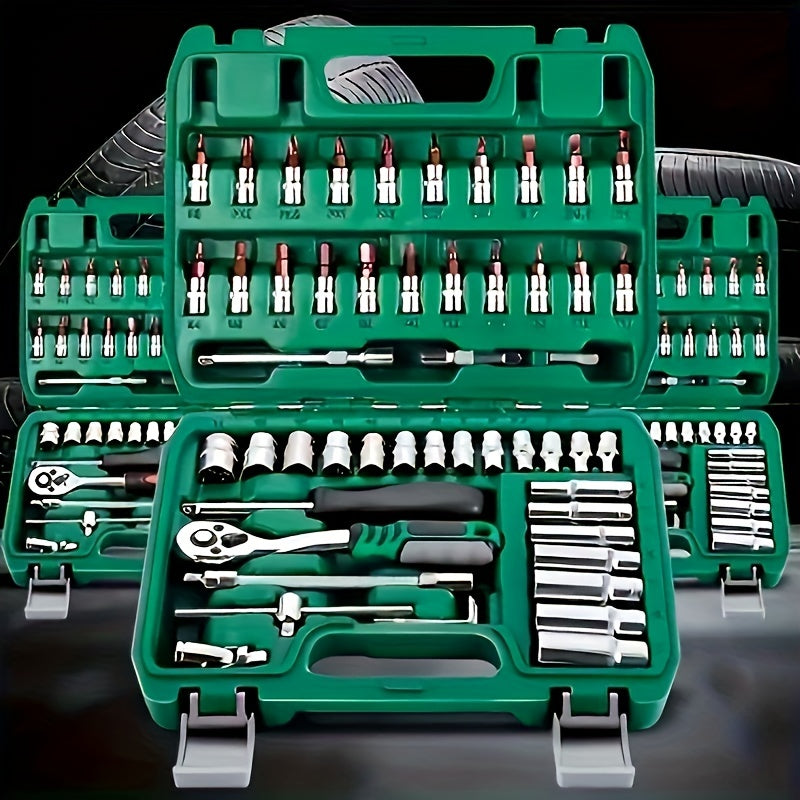 53pcs Mechanic Repair Tool Set Ratchet Wrench