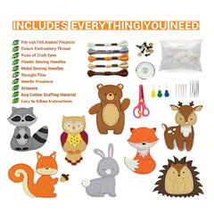 Kit For Kids Animal Craft Set Sew Your Own Felt Animals Craft Kit