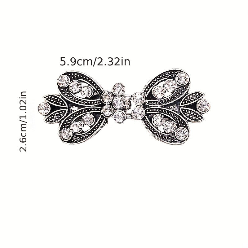 Rhinestone Sweater Clip Alloy Cloak Buckle Collar Clip Silk Scarf Buckle