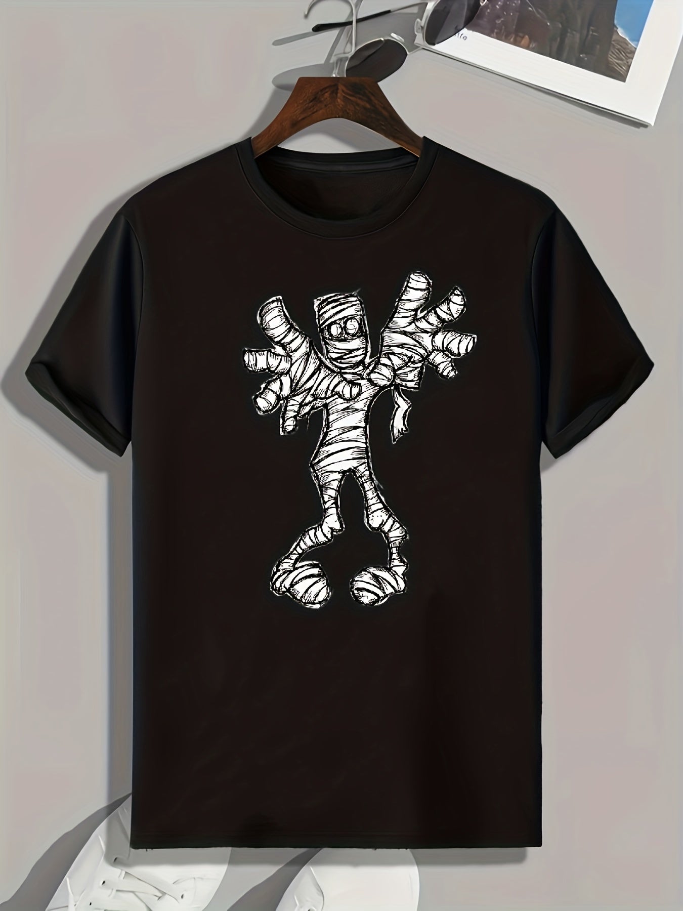 Mummy Print Men's Graphic T shirt Halloween Tee
