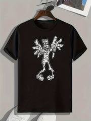 Mummy Print Men's Graphic T shirt Halloween Tee