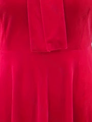 Velvet Cut Out Front Long Sleeve Formal Dress