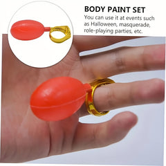 Adult Water Spray Ring Toy Red & Golden Prank Prop Noise Making Mechanism