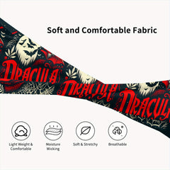 Dracula Bat Stretchy Headband Gothic Motifs Yoga Gym Running