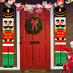 Nutcracker Christmas Decorations Porch Banner Soldier Model