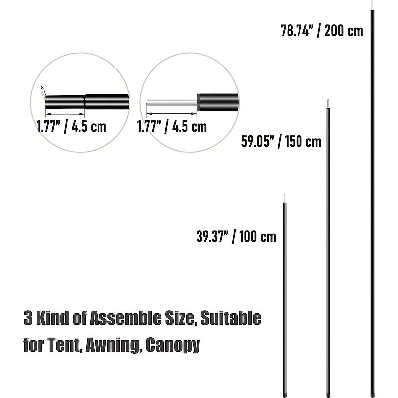 Adjustable Telescopic Tent Pole Set for Outdoor Canopy