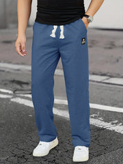 Coconut Tree Print Joggers Men s Casual Stretch Waist Drawstring Sweatpants